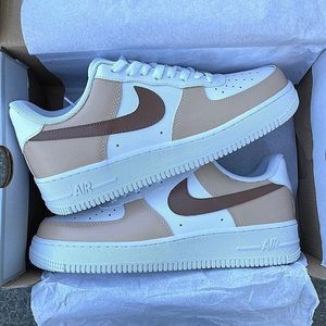 Beige and brown Air Force 1's (UNISEX)